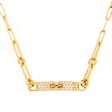 hermes necklace in yellow gold|Hermes necklace korea.